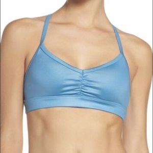 ALO yoga Sunny Strappy Bra in UV Blue Glossy